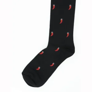 Dandy Street - shop online - accessori uomo calzini uomo cotone - Calze in cotone portafortuna con cornetti - Cornetto Black