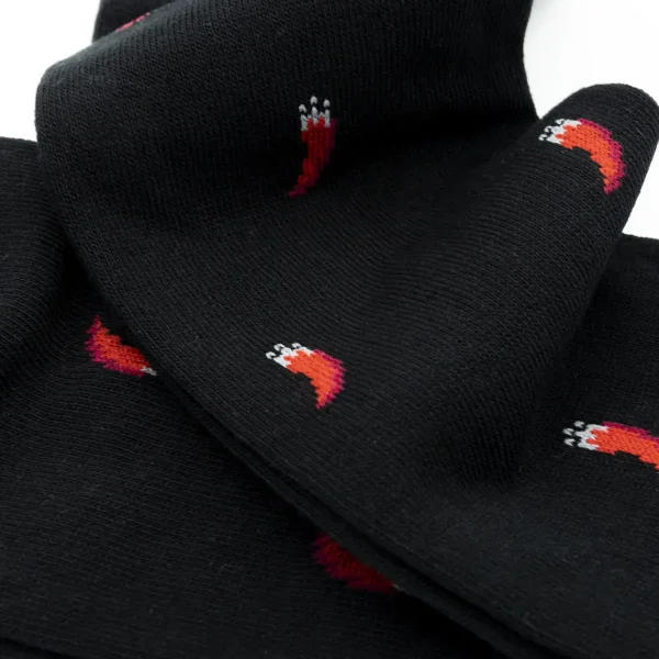 Dandy Street - shop online - accessori uomo calzini uomo cotone - Calze in cotone portafortuna con cornetti - Cornetto Black