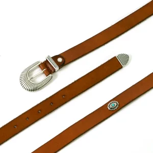 Dandy Street - vendita online - accessori uomo - cintura uomo cuoio - cintura artigianale - cintura pelle - cintura con pietre dure - borchie navajo - Indos