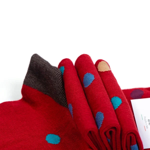 Dandy Street - shop online - accessori uomo calzini uomo cotone - calze da uomo con motivo a pois - Pois Strawberry