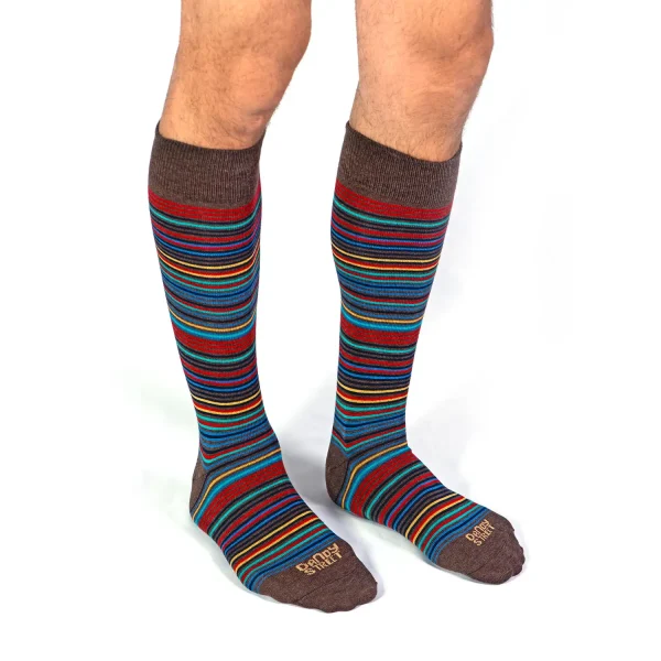 Dandy Street - shop online - accessori uomo calzini uomo cotone - calze da uomo in cotone multicolor - Stripes Brown