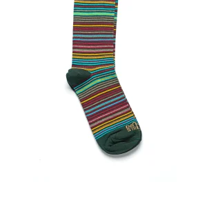 Dandy Street - shop online - accessori uomo calzini uomo cotone - calzini da uomo in cotone multicolor - Stripes Green