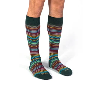 Dandy Street - shop online - accessori uomo calzini uomo cotone - calzini da uomo in cotone multicolor - Stripes Green