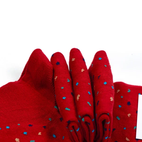 Dandy Street - shop online - accessori uomo calzini uomo cotone - calzino da uomo rosso in cotone - Confetti Strawberry