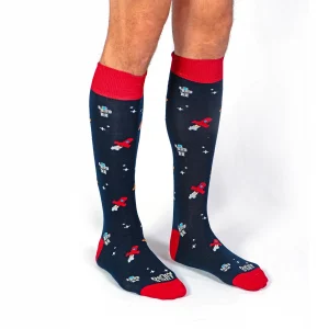 Dandy Street - shop online - accessori uomo calzini uomo cotone - calzini con razzi, pianeti e astronavi - Space Socks