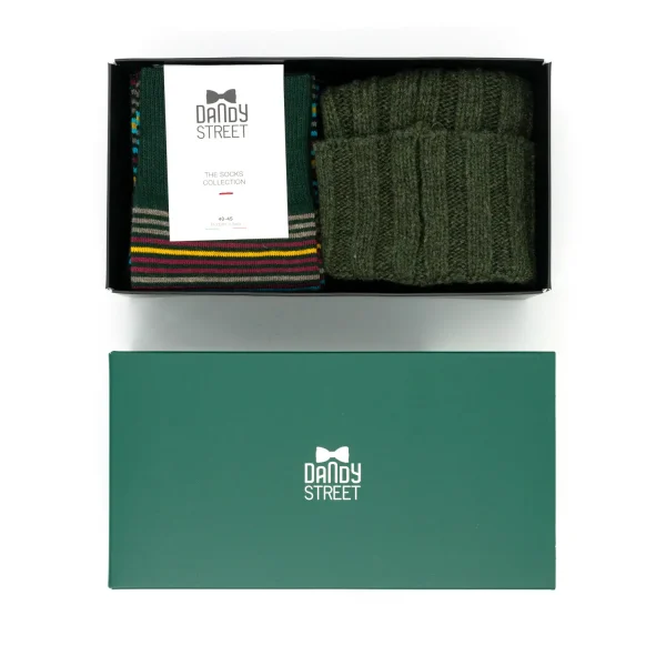 Dandy Street - shop online - accessori uomo - berretto invernale costa inglese - calzini uomo in cotone - Gift box Dandy Street - Winter Box #15