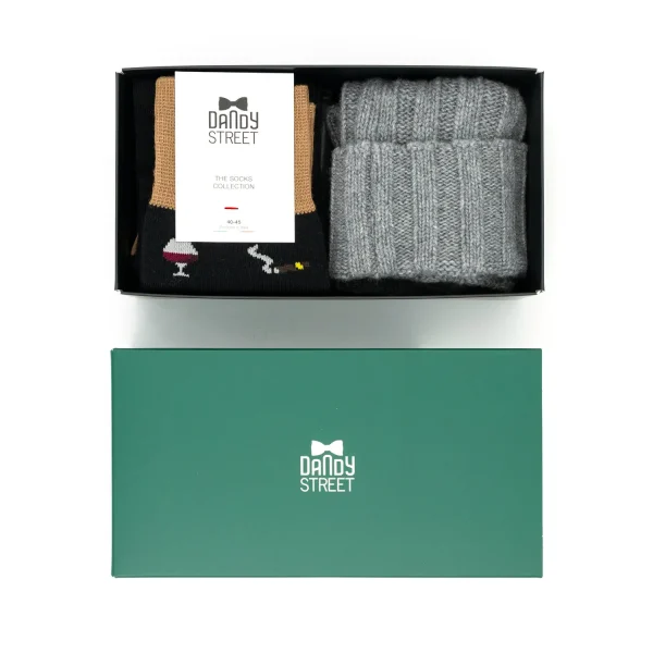 Dandy Street - shop online - accessori uomo - berretto invernale costa inglese - calzini uomo in cotone - Regalo originale e utile per uomo - Winter Box #17