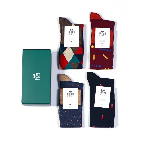 Dandy Street - shop online - accessori uomo - calzini uomo in cotone - Box calze con fantasie moderne - Socks Box #21