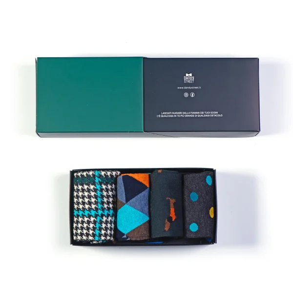 Dandy Street - shop online - accessori uomo - calzini uomo in cotone - Box calze da uomo essenziale - Socks Box #27