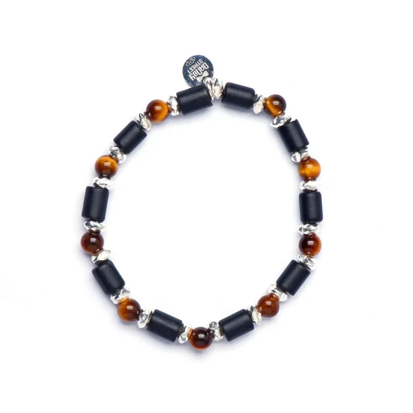 Dandy Street - shop online bracciali uomo di tendenza - Bracciale da uomo in argento e onice - Livio