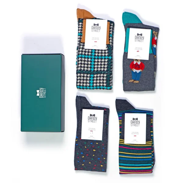 Dandy Street - shop online - accessori uomo - calzini uomo in cotone - Calze da uomo con fantasie uniche - Socks Box #41